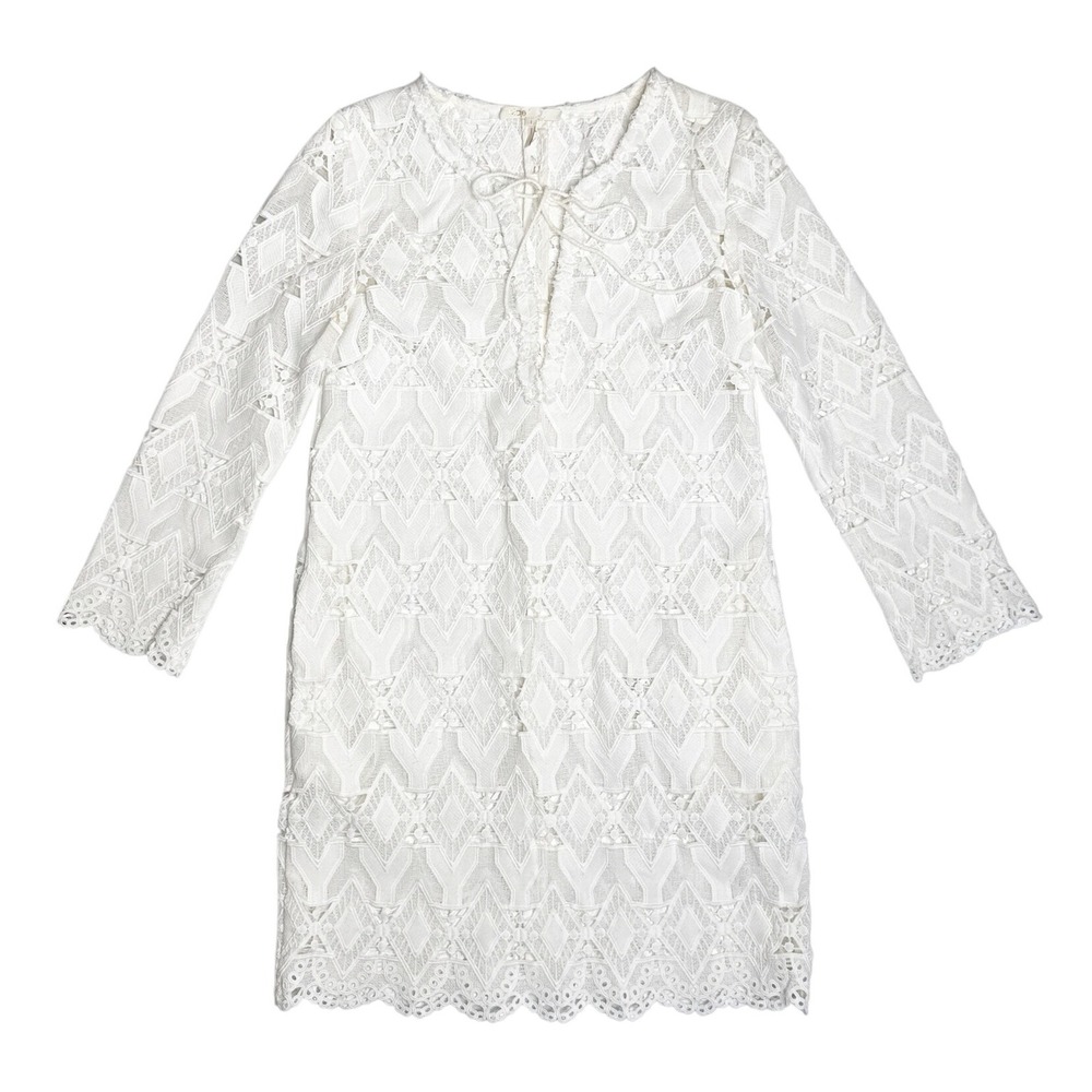 Maje‎ Mini Dress Lace Long Sleeve Womens Size Small White